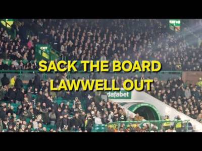CELTIC FANS SHOUT SACK THE BOARD LAWWELL OUT vs HEARTS / TOXIC ATMOSPHERE