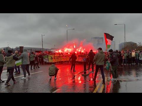 Green Brigade March!!!! (Celtic V Livingston)