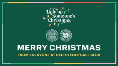 Merry Christmas from everyone at Celtic Football Club