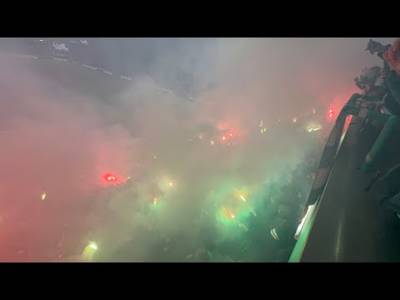 Crazy!!!! Green Brigade Display/Pyro (Hibs V Celtic)