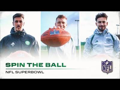 Celtic players take on the SuperBowl LVIII Spin Challenge!
