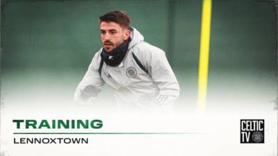 Celtic Training: Greg Taylor is back on the training field before the Celts take on Kilmarnock