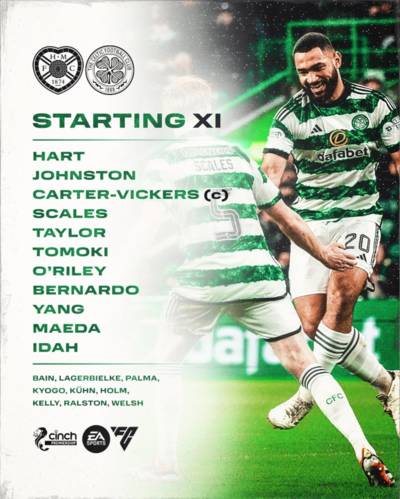 Celtic Team – One change as Bernardo comes in for Calmac