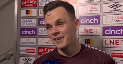 Lawrence Shankland sees Hearts funny side to Celtic red card as striker chuckles ‘I thought it was harsh’