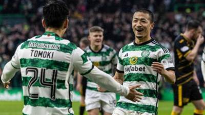 Maeda hat-trick helps holders Celtic knock out Livingston