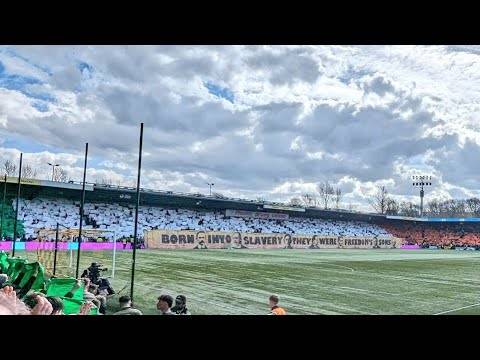 Celtic Fans Easter Sunday Tifo Away to Livingston