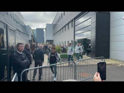 Celtic Players Going to Ibrox From the Hotel (Rangers V Celtic)
