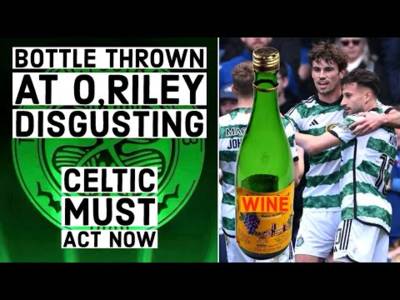Bottles and missiles thrown at Celtic players & staff / ibrox