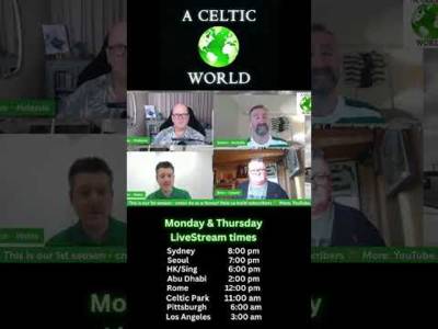 ‘Prince of The Fannies’. A new term is coined by Steven. ‘A right tit’ adds Iain. #celtic