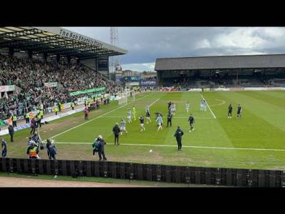 Celtic Fans Celebrating after Beating Dundee 2-1 and Getting Another 3 Points