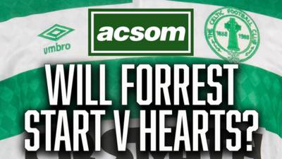 Will Match-Winner James Forrest Keep His Place for Hearts Challenge?