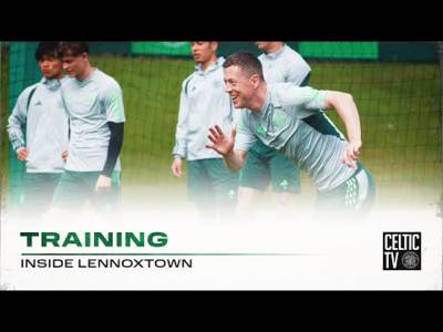 Celtic Training: The Bhoys continue to work hard ahead of Hearts test at Paradise