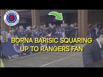 Borna Barisic Angry Clash with Rangers Fan