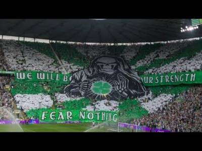 Amazing Celtic Fans Tifo Vs Rangers / Celtic 2-1 Rangers