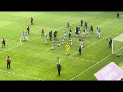 Crazy!!!! Celtic Fans Celebrating with Brendan Rodgers after Beating Rangers 2-1