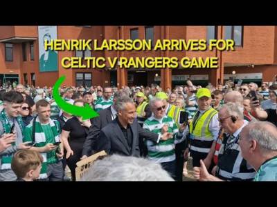 Henrik Larsson Arrives for Celtic Vs Rangers Game / King of Kins