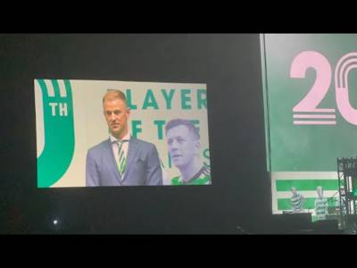 EMOTIONAL JOE HART LOST FOR WORDS – 20th CELTIC PLAYER OF THE YEAR AWARDS