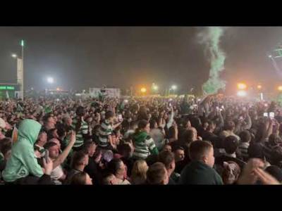 Celebration at Celtic Park after Winning the League!!!!