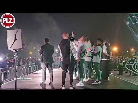 Celtic squad sign ‘Don’t Worry Be Happy’ after title win
