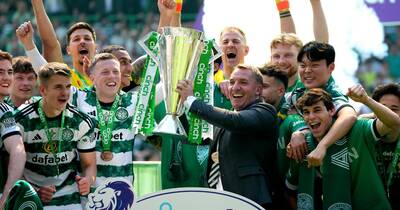 Brendan Rodgers savours moment as Celtic awarded league trophy