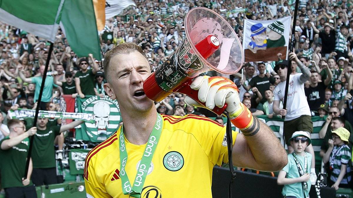 Celtic pay tribute to Joe Hart in the goalkeeper’s final home game ahead of retirement. as he takes to the microphone to thank ‘phenomenal’ supporters &ndash; before SANTA delivers the Premiership trophy!