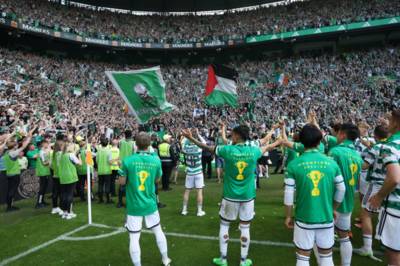 Here We Go Again- watch Celtic fans turn Glasgow Cross Green and White