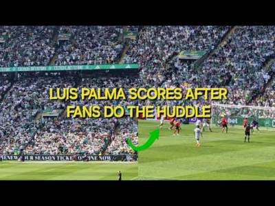 Celtic Fans Do the Huddle Then Luis Palma Scores / Celtic 3-2 St Mirren