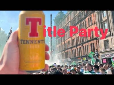 Celtic Fans Title Party at Trongate!