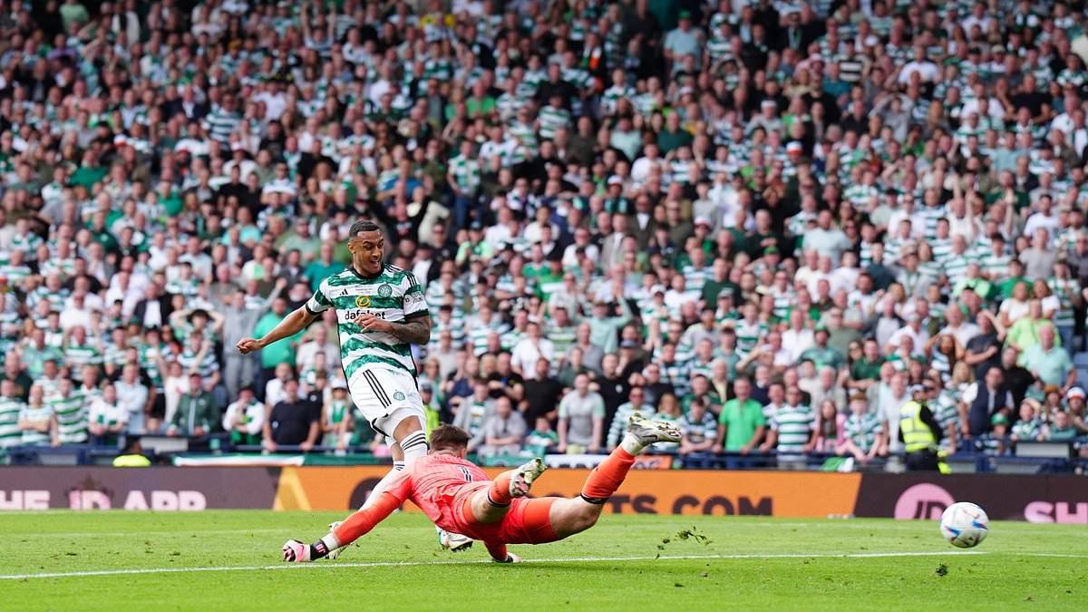 Celtic 1-0 Rangers: Substitute Adam Idah scores 90th-minute winner to secure Scottish Cup for the Hoops &ndash; after Gers’ Abdallah Sima had a goal disallowed for push on Joe Hart