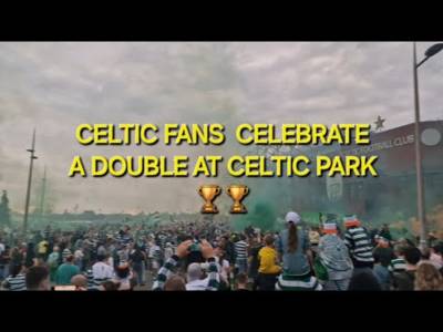 Celtic Fans Celebrate a Double at Celtic Park / Epic Scenes