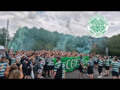 Celtic Fans Corteo to Hampden / Scottish Cup Final Vs Rangers