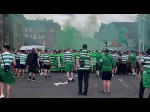 Celtic fans on way to Scottish Cup Final