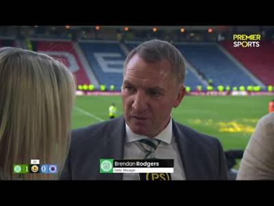 Celtic’s Brendan Rodgers speaks after Scottish Cup final win over Rangers