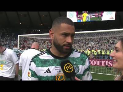 Celtic’s Cameron Carter-Vickers talks after Scottish Cup final success