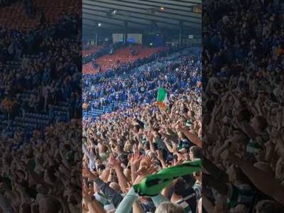 Go Home Ya Huns – Celtic fans to Rangers Scottish cup final #celticfc #celticfans #celtic #rangers
