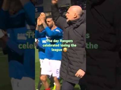 Rangers celebrate 3-3 draw to Celtic was the day they lost the league