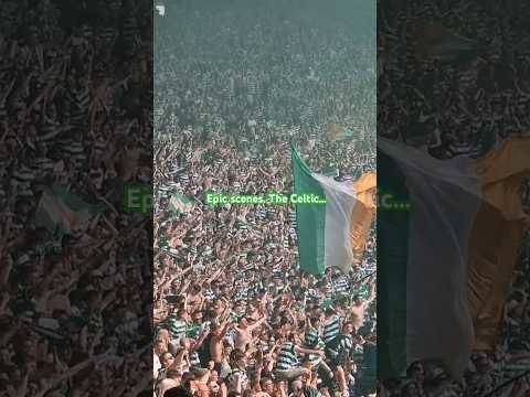 The Celtic we are the best team in Glasgow. Epic scenes #Celtic #celticfc #celticfans #greenbrigade