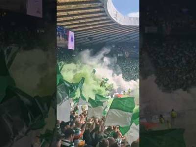 Green Brigade pyro Scottish Cup Final vs Rangers #greenbrigade #celtic #celticfc