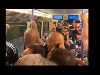 Scotland Fans Takeover Stuttgart Train With Quality Song