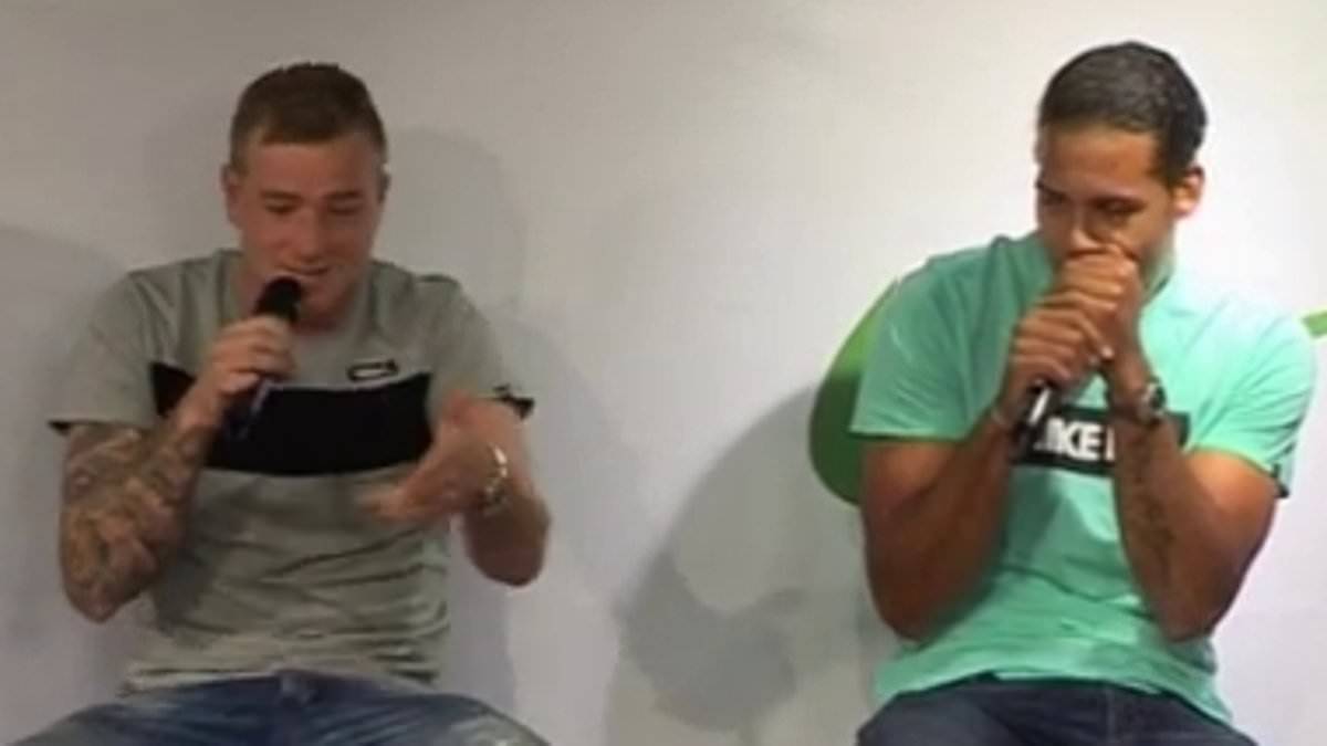 Liverpool star Virgil van Dijk is seen beatboxing while forgotten Premier League striker raps during bizarre throwback footage