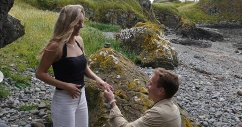 Inside Celtic star Alistair Johnston’s engagement at stunning Scots beauty spot