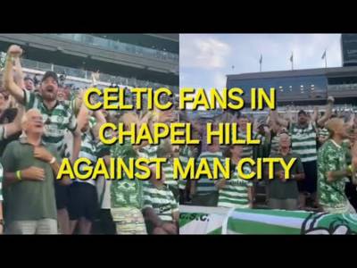 Celtic Fans At Chapel Hill, North Carolina Against Manchester City (4-3)