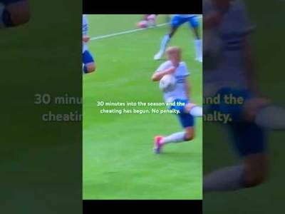 New season, same cheating. Rangers handball #spfl #rangersfc #heartsfc #celtic #scottishfootball