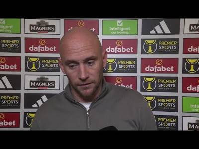 Hibernian head coach David Gray reflects on Premier Sports Cup defeat to Celtic