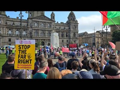 GLASGOW Unites Against Racists & Fascists In George Square / 7 September 2024