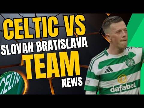 Celtic vs Slovan Bratislava team news