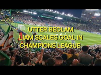 UTTER BEDLAM – Liam Scales Goal vs Slovan Bratislava Champions League