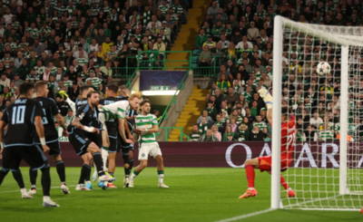 Watch: Liam Scales’ Superb Headed Opener Against Slovan Bratislava Watch: Liam Scales’ Superb Headed Opener Against Slovan Bratislava