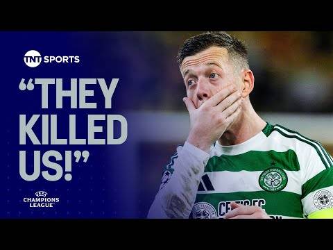 Callum McGregor reacts to Celtic’s 7-1 loss to Dortmund at Signal Iduna Park