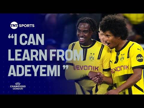 Jamie Bynoe-Gittens heaps praise on Karim Adeyemi after his #UCL hat-trick against Celtic